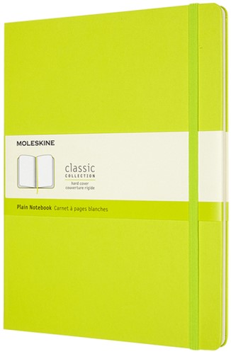 Notitieboek Moleskine XL 190x250mm blanco hard cover lemon green