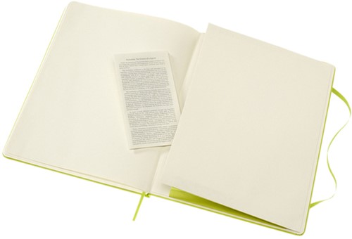 Notitieboek Moleskine XL 190x250mm blanco hard cover lemon green-2