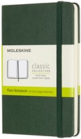 Notitieboek Moleskine pocket 90x140mm blanco hard cover myrtle green