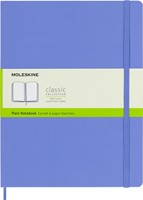 Notitieboek Moleskine XL 190x250mm blanco hard cover hydrangea blue