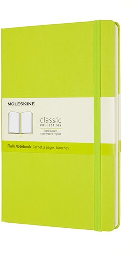 Notitieboek Moleskine large 130x210mm blanco hard cover lemon green