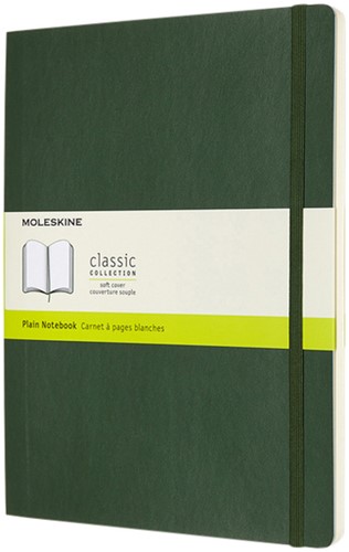 Notitieboek Moleskine XL 190x250mm blanco soft cover myrtle green