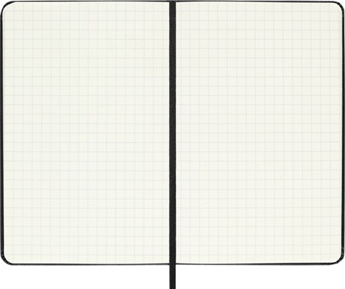 Notitieboek Moleskine pocket 90x140mm ruit 5x5mm hard cover zwart-1