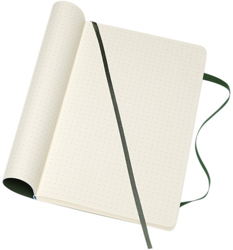 Notitieboek Moleskine large 130x210mm dots soft cover zwart-1