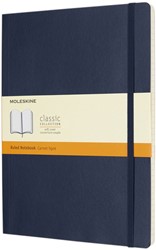 Notitieboek Moleskine XL 190x250mm lijn soft cover sapphire blue