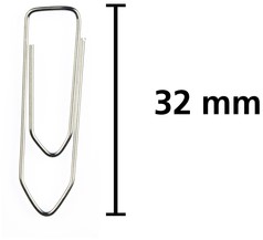 Paperclip Kangaro 32mm hoekig verzinkt doos à 100 stuks-2