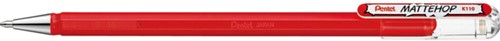 Gelschrijver Pentel K110 Mattehop medium rood