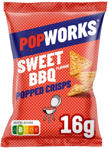 Chips Popworks Sweet BBQ 16gr-2