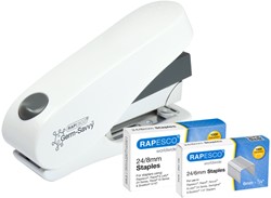 Nietmachine Rapesco Germ-Savvy ECO Luna Less Effort antibacterieel 24/8mm wit