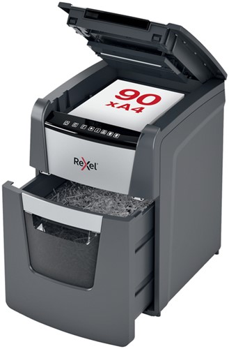 Papiervernietiger Rexel Optimum Auto+ 90X snippers 4x28mm-4