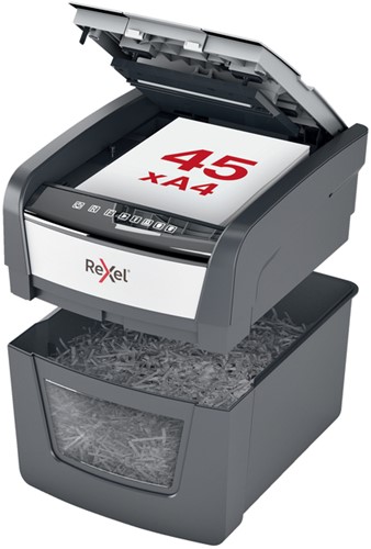 Papiervernietiger Rexel Optimum Auto+ 45X snippers 4x28mm-4