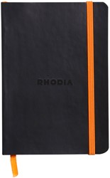 Notitieboek Rhodia A6 lijn 72 vel 90gr zwart