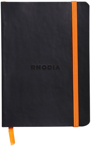 Notitieboek Rhodia A6 lijn 72 vel 90gr zwart