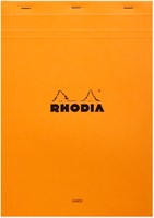 Schrijfblok Rhodia A4 lijn 80 vel 80gr oranje