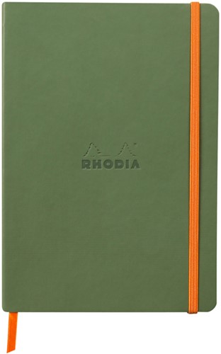 Notitieboek Rhodia A5 lijn 80 vel 90gr saliegroen