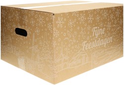 Kerstdoos IEZZY bedrukt Holland-3 390x290x300mm wit