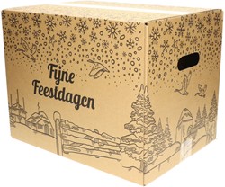 Kerstdoos IEZZY bedrukt Holland-5 490x390x250mm zwart