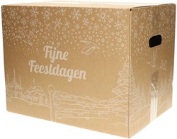 Kerstdoos IEZZY bedrukt Holland-5 490x390x250mm wit
