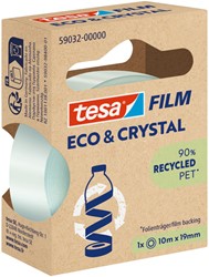 Plakband Tesa eco&crystal 59032 19mmx10m transparant blister