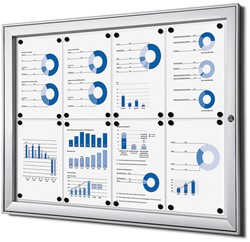 Vitrinebord Quantore luxe 8x A4 zilver