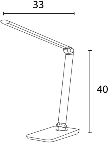 Bureaulamp Unilux Twistled led zwart-2