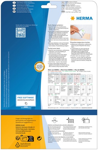 Naambadge etiket HERMA 4412 80x50mm verwijderbaar wit 250 etiketten-2