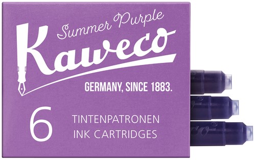 Inktpatroon Kaweco aubergine doosje à 6 stuks