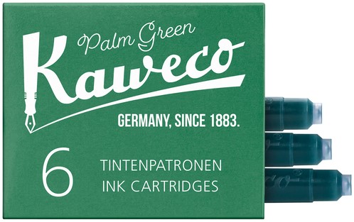 Inktpatroon Kaweco groen doosje à 6 stuks