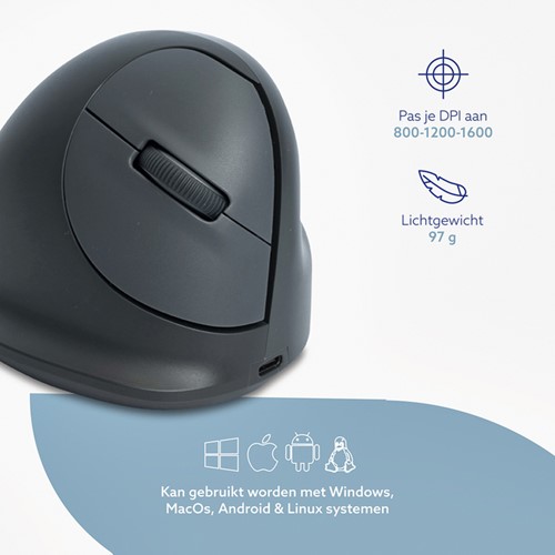 Muis R-Go Ergonomisch HE Basic Wireless Rechts M-1