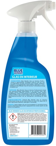 Glasreiniger Blue Wonder Prof glas en interieur spray 1liter-2