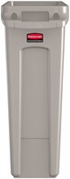 Afvalbak Rubbermaid Slim Jim Vented met luchtsleuven 87liter beige-2