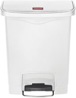 Pedaalemmer Rubbermaid Slim Jim Step-On 30liter wit-2