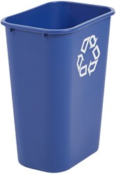 Papierbak Rubbermaid recycling groot 39L blauw