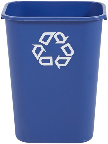 Papierbak Rubbermaid recycling groot 39L blauw-2