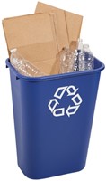 Papierbak Rubbermaid recycling groot 39L blauw-3