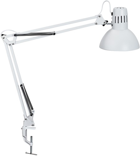 Bureaulamp MAUL Study tafelklem excl.LED lamp E27 wit