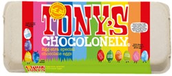 Chocolade Tony's Chocolonely paaseitjes doos mix groot 18 stuks