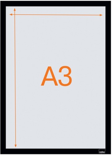 Infokader Nobo zelfklevend A3 zwart 2 stuks-7