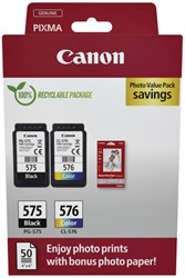 Inktcartridge Canon PG-575 + CL-576 zwart + kleur