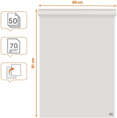 Flipoverpapier Nobo gerecycled 58x81cm dubbelzijdig plano 2x 50vel-1