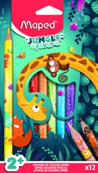 Kleurpotlood Maped Jungle Fever Jumbo set à 12 kleuren