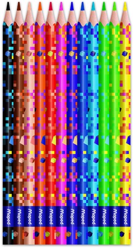 Kleurpotlood Maped Pixel Party set à 12 kleuren-2