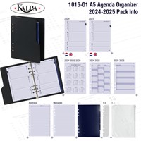 Organizer Kalpa Clipbook A5 inclusief agenda 2025-2026 7dagen/2pagina's nerf zwart-1