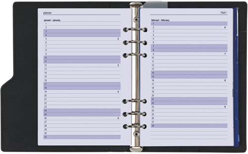Organizer Kalpa Clipbook A5 inclusief agenda 2025-2026 7dagen/2pagina's nerf zwart-3
