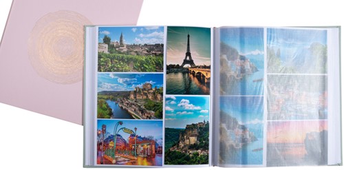 Fotoalbum Exacompta 29x32cm 60 witte pagina's Ellipse roze-5