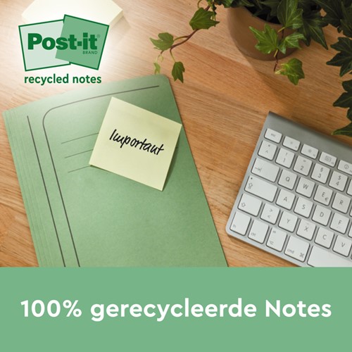 Memoblok 3M Post-it 654 RSSCOL 76x76mm geel 3+1 gratis-2
