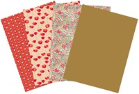 Hobbypapier Décopatch 30x40cm set à 4 vel thema Love is in the Meadow-2