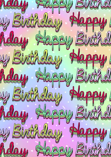 Inpakpapier Stewo Happy Birthday 200x70cm  assorti-3