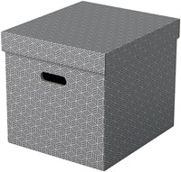 Opbergdoos Esselte home kubus 320x315x365mm grijs 3 stuks