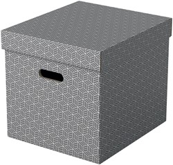 Opbergdoos Esselte home kubus 320x315x365mm grijs 3 stuks